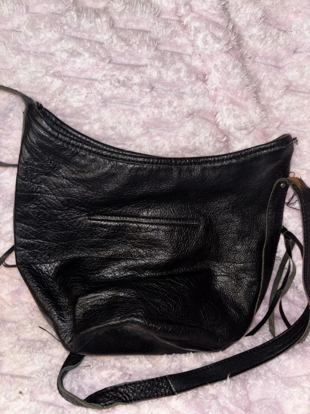 The Sak Black Leather Crossbody Bag